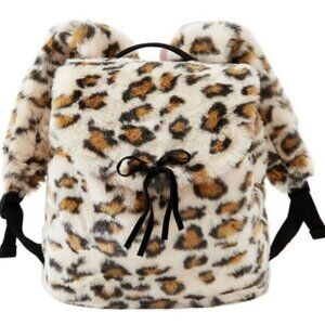 hanna Andersson Faux Fur Leopard Backpack